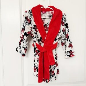 Red Minnie Mouse Toddler Robe 3T
